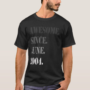 Phantastisch seit Juni 2004 17H Geburtstag 17 Jahr T-Shirt