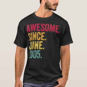 Phantastisch seit Juni 2005 17. Geburtstag 17 Jahr T-Shirt