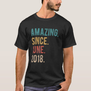 Phantastisch Seit Juni 2018 4 Jahre am 4. Geburtst T-Shirt