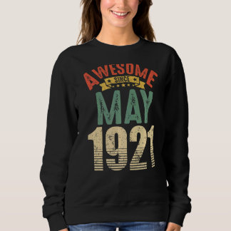 Phantastisch seit Mai 1921 101 101 Geburtstag Sweatshirt