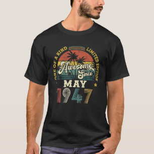 Phantastisch seit Mai 1947 Vintag 75. Geburtstagsg T-Shirt