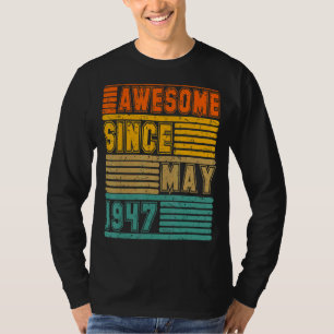 Phantastisch seit Mai 1947 Vintag 75. Männer und F T-Shirt