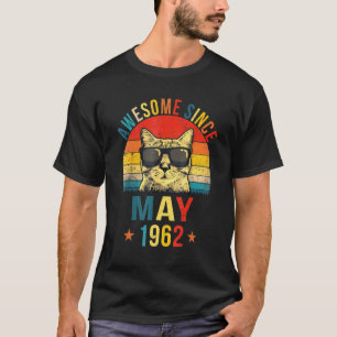 Phantastisch seit Mai 1962 60. Geburtstagskatze T-Shirt