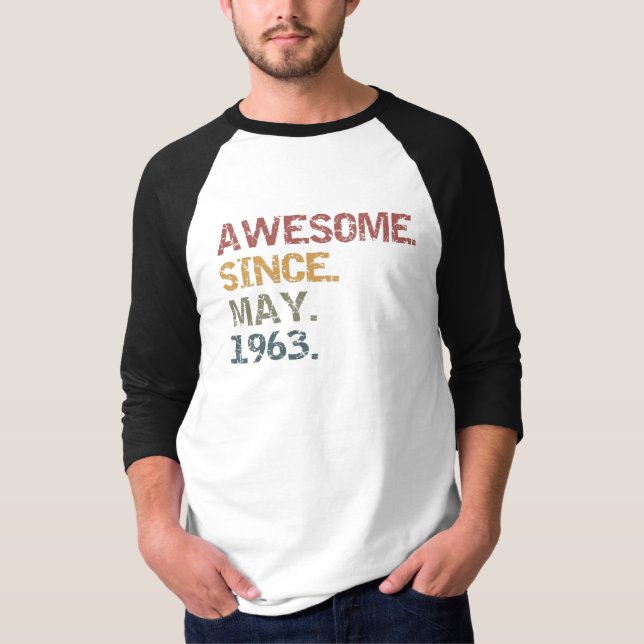 Phantastisch seit Mai 1963 T-Shirt (Vorderseite)