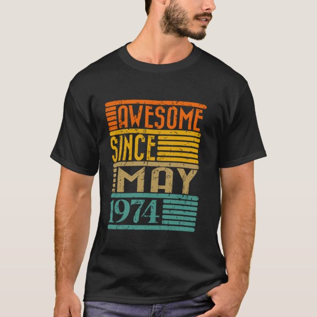 Phantastisch seit Mai 1974 50 Jahre alt 50. Geburt T-Shirt (Vorderseite)