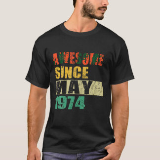 Phantastisch seit Mai 1974 50 Jahre alt 50. Geburt T-Shirt