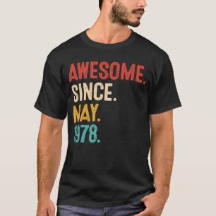 Phantastisch seit Mai 1978 45. Geburtstag Retro 45 T-Shirt