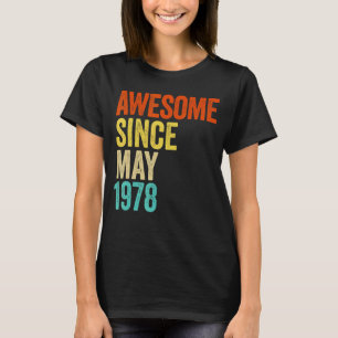 Phantastisch seit Mai 1978 Vintag 44. Männer und F T-Shirt