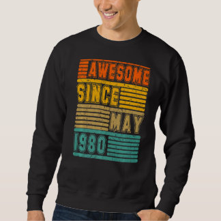 Phantastisch seit Mai 1980 Vintag 42. Männer und F Sweatshirt