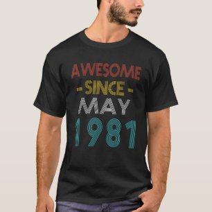 Phantastisch seit Mai 1981 Vintager Geburtstag T-Shirt