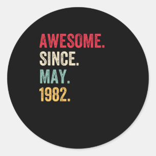 Phantastisch seit Mai 1982 Geburtstag Runder Aufkleber