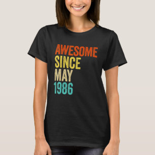 Phantastisch seit Mai 1986 Vintag 36. Männer und F T-Shirt