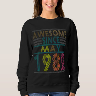 Phantastisch seit Mai Geboren 1982 Vintag 40. Gebu Sweatshirt