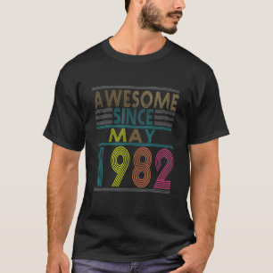 Phantastisch seit Mai Geboren 1982 Vintag 40. Gebu T-Shirt