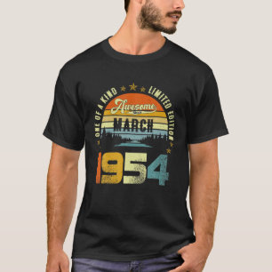 Phantastisch seit März 1954 Vintag 68. Geburtstag T-Shirt