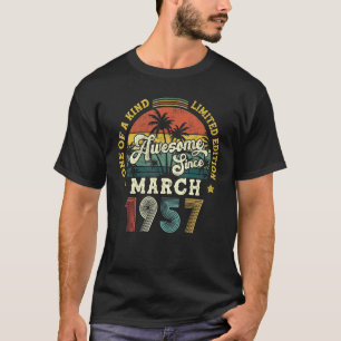 Phantastisch Seit März 1957 Vintag 65. Geburtstag T-Shirt