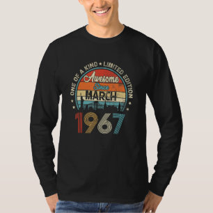 Phantastisch Seit März 1967 Vintag 55. Geburtstag T-Shirt
