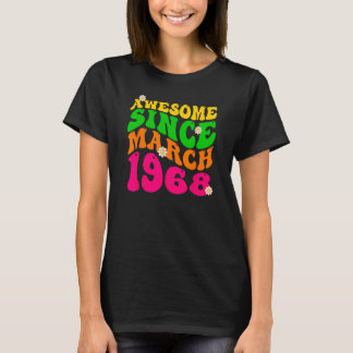 Phantastisch seit März 1968 Geburtstag Groovy Retr T-Shirt