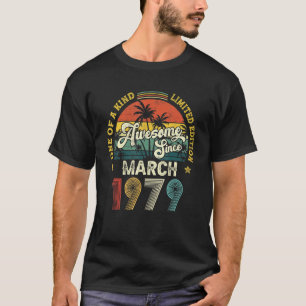 Phantastisch Seit März 1979 Vintager 43. Geburtsta T-Shirt