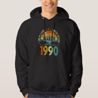 Phantastisch Seit März 1990 Vintag 32. Geburtstag Hoodie