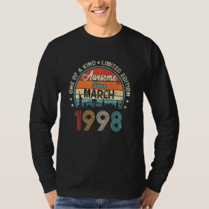 Phantastisch Seit März 1998 Vintag 24. Geburtstag T-Shirt