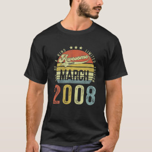 Phantastisch Seit März 2008 Vintag 14. Geburtstag  T-Shirt