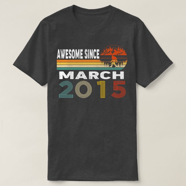 Phantastisch seit März 2015 T-Shirt (Design vorne)