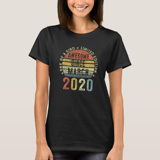 Phantastisch seit März 2020 3 Jahre alt 3. Geburts T-Shirt (Vorderseite)