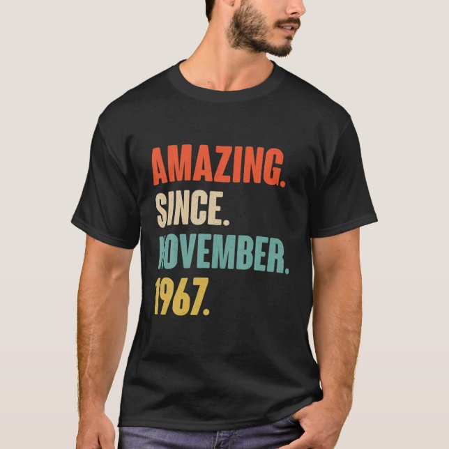 Phantastisch seit November 1967 Geburtstag - Gesch T-Shirt (Vorderseite)