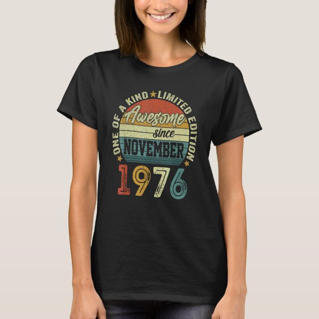 Phantastisch seit November 1976 46 Jahre 46 Jahre  T-Shirt (Vorderseite)