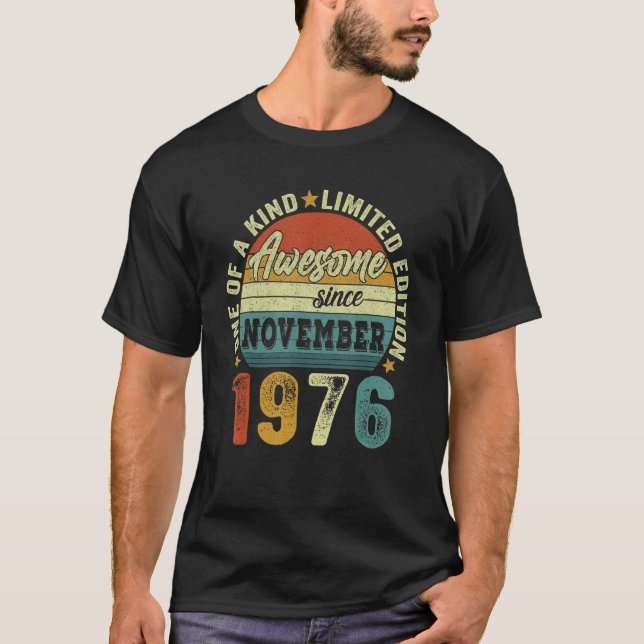 Phantastisch seit November 1976 46 Jahre alter Jun T-Shirt (Vorderseite)