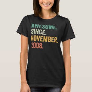 Phantastisch Seit November 2008 14. Geburtstag 14 T-Shirt