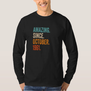 Phantastisch seit Oktober 1961 61. Geburtstagspräm T-Shirt