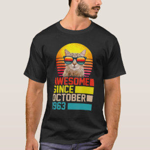 Phantastisch seit Oktober 1963 59. Geburtstag Cat T-Shirt