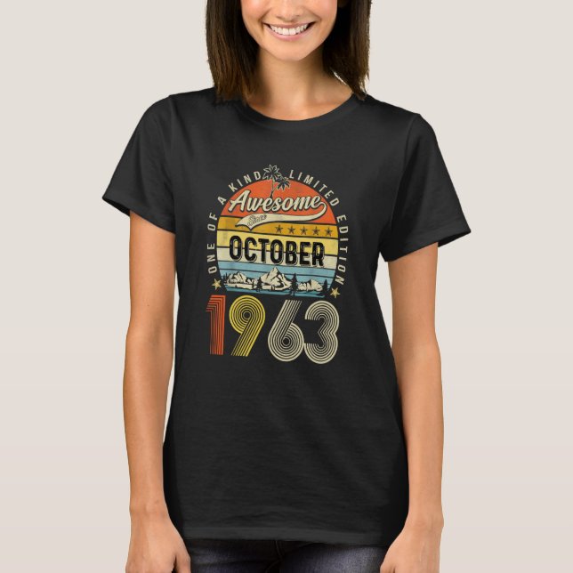 Phantastisch seit Oktober 1963 60 Jahre alt T-Shirt (Vorderseite)