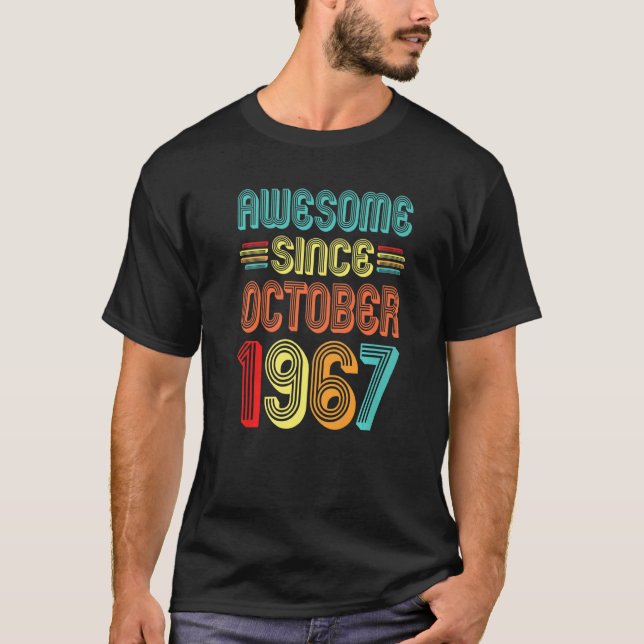Phantastisch seit Oktober 1967 Retro 55 Jahre alt  T-Shirt (Vorderseite)