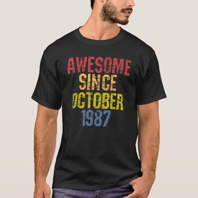 Phantastisch seit Oktober 1987 T-Shirt (Vorderseite)