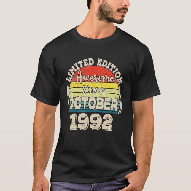 Phantastisch Seit Oktober 1992 Geboren im Oktober  T-Shirt (Vorderseite)