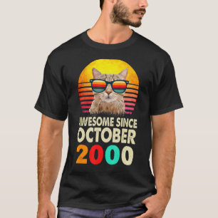 Phantastisch Seit Oktober 2000 22. Geburtstag Cat T-Shirt