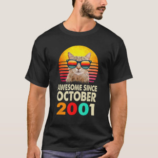 Phantastisch Seit Oktober 2001 21. Geburtstag Cat  T-Shirt