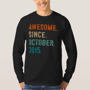 Phantastisch seit Oktober 2015 7. Geburtstag 7 Jah T-Shirt