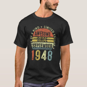 Phantastisch seit September 1948 74 Jahre alt 74 J T-Shirt