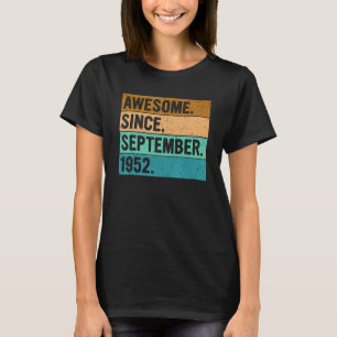Phantastisch seit September 1952 70 Jahre alt 70. T-Shirt