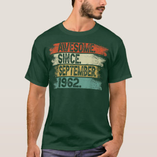 Phantastisch Seit September 1962 Vintag 60. Geburt T-Shirt