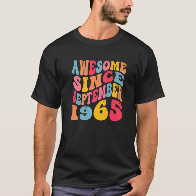 Phantastisch seit September 1965 57 Jahre Retro 57 T-Shirt (Vorderseite)