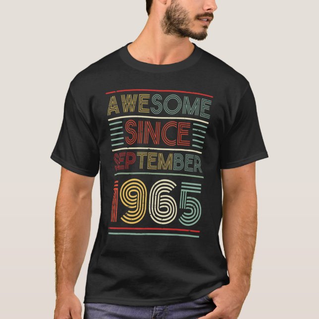 Phantastisch seit September 1965 Glückwunsch Gebur T-Shirt (Vorderseite)