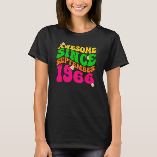 Phantastisch seit September 1966 Geburtstag Groovy T-Shirt
