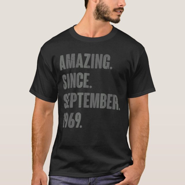 Phantastisch seit September 1969 53 Jahre alt 53.  T-Shirt (Vorderseite)