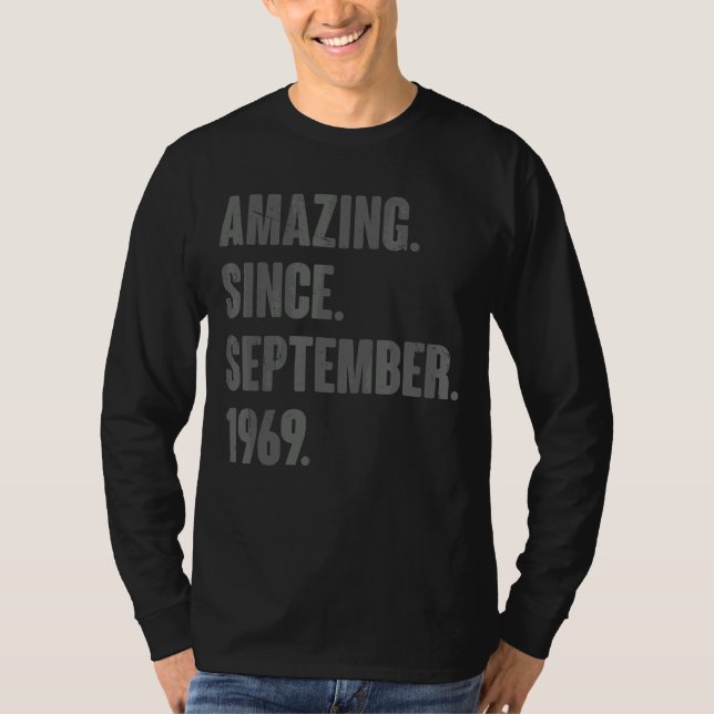 Phantastisch seit September 1969 53 Jahre alt 53.  T-Shirt (Vorderseite)