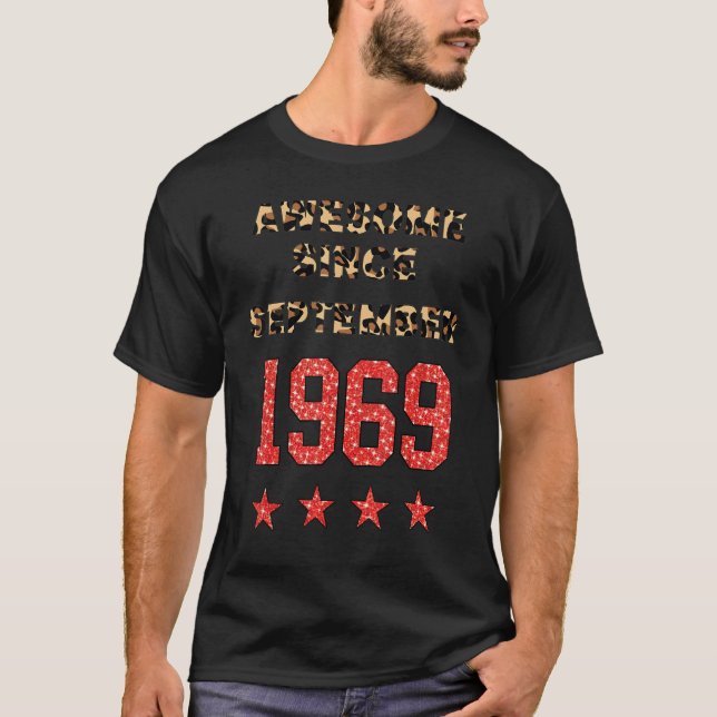 Phantastisch seit September 1969 Leopard 1969 Sept T-Shirt (Vorderseite)
